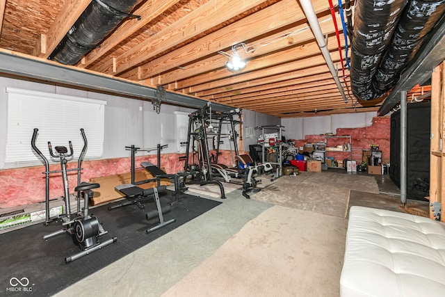 view of workout area