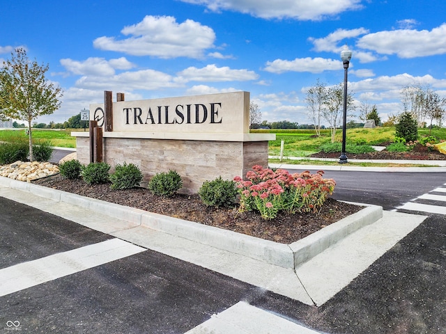 view of community sign