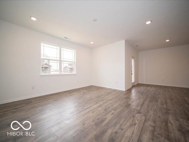 6322 Granby Dr, Whitestown, IN 46075 - unfurnished room featuring dark wood finished floors and recessed lighting