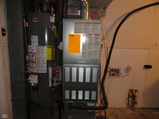 utilities featuring heating unit and water heater