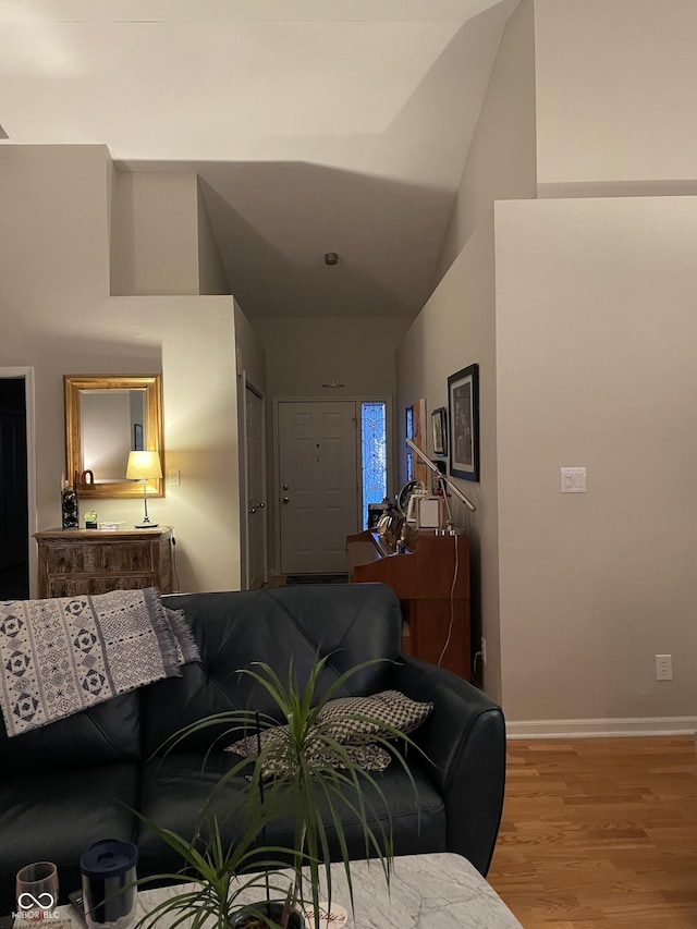 living room featuring light hardwood / wood-style floors