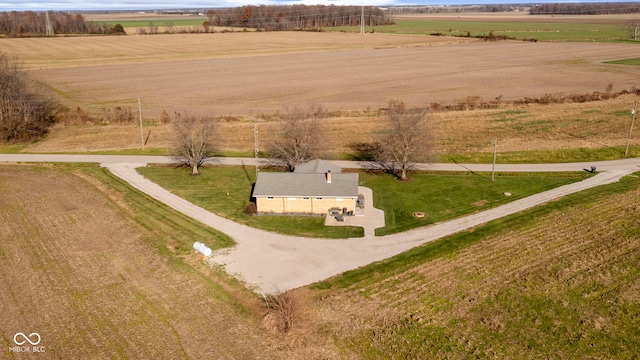 aerial view with a rural view