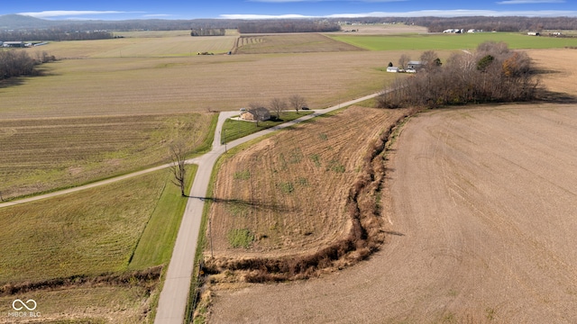 bird's eye view featuring a rural view