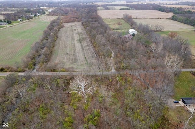 aerial view with a rural view