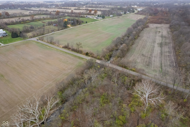 aerial view with a rural view