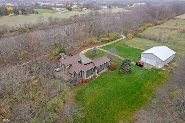 bird's eye view featuring a rural view