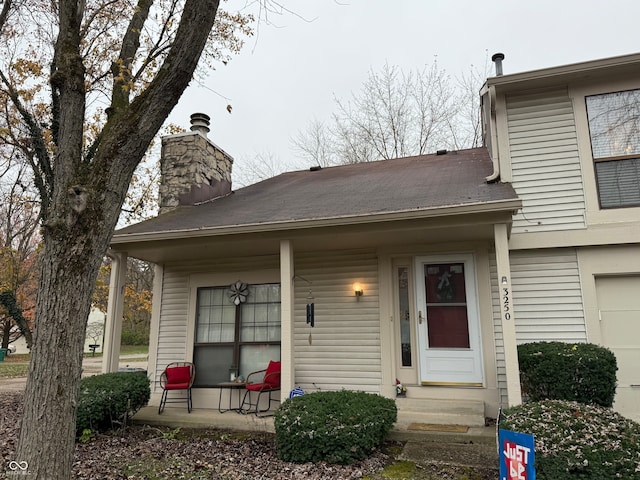 view of front of property with a porch