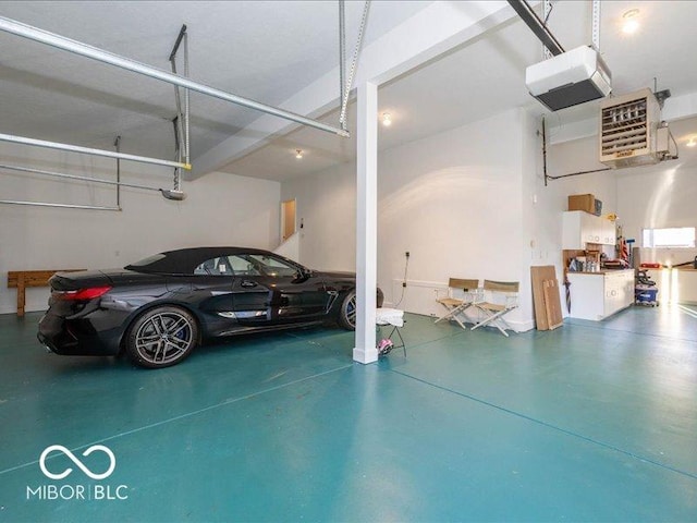 12954 Water Ridge Dr, Fishers, IN 46055 - garage with a garage door opener and a heating unit