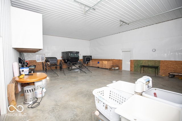 interior space featuring concrete flooring