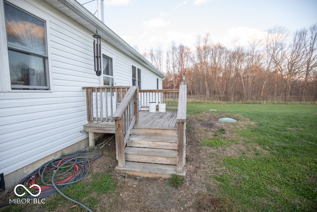 exterior space with a yard