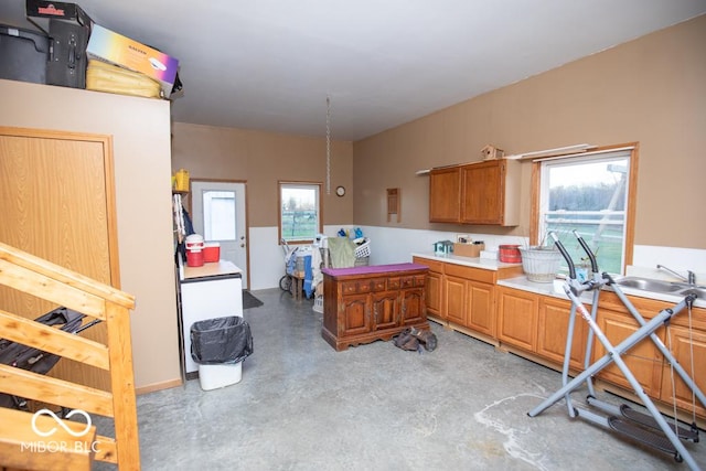6255 E County Road 850 N, North Vernon, IN 47265 - kitchen featuring concrete flooring and light countertops