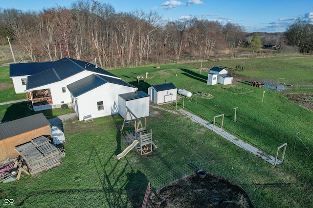 6255 E County Road 850 N, North Vernon, IN 47265 - aerial view of property and surrounding area