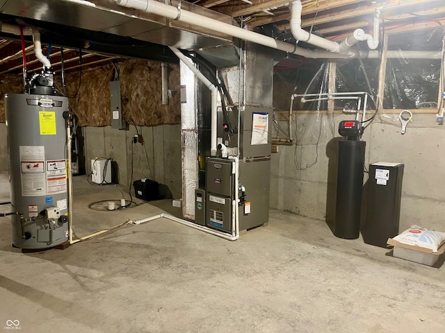 utilities featuring heating unit and water heater