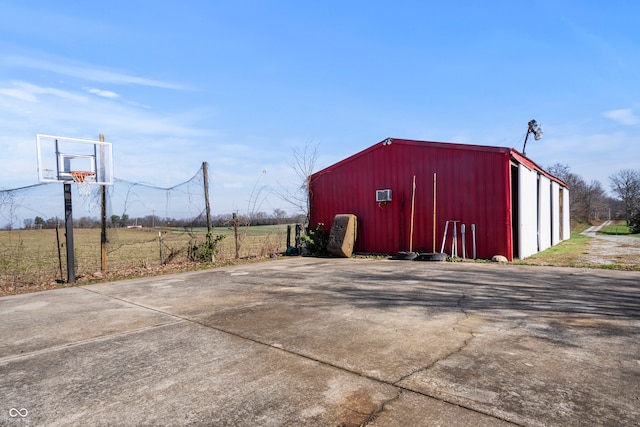 view of pole building