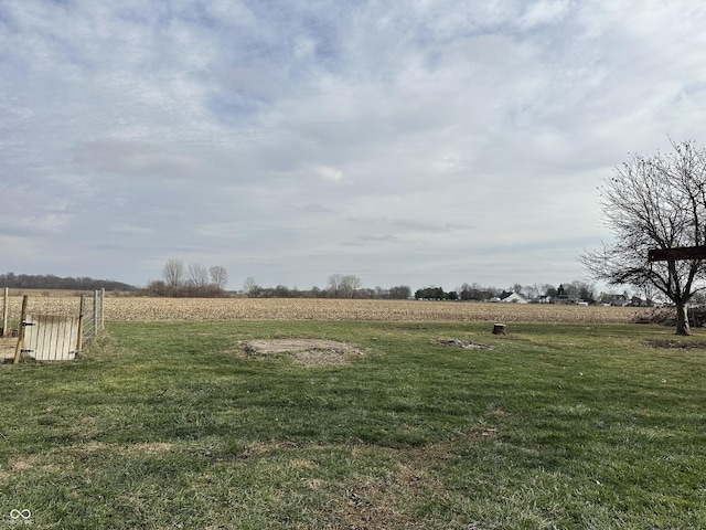 view of yard featuring a rural view