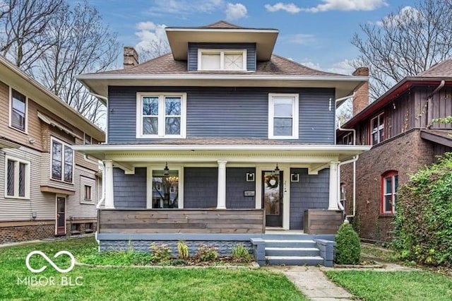 view of front of house with covered porch