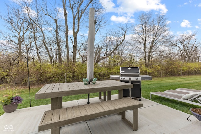 view of patio / terrace featuring area for grilling