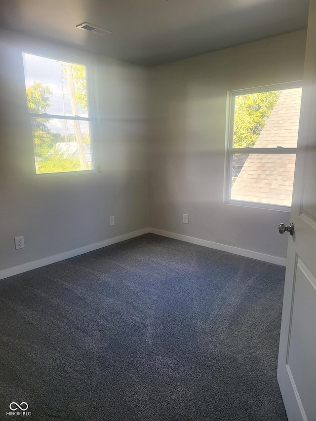 spare room featuring carpet floors