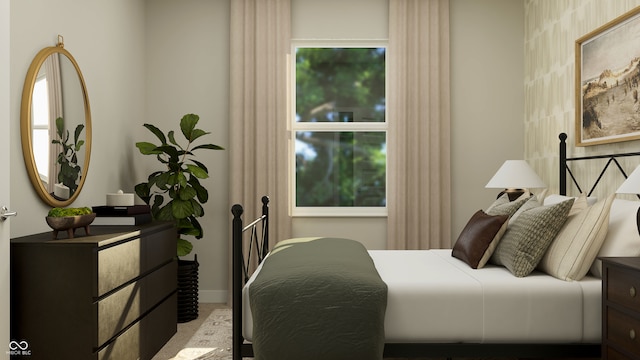 bedroom featuring multiple windows