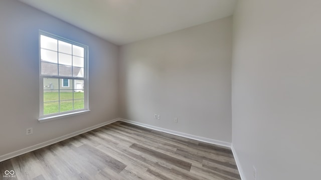 empty room featuring light wood-type flooring