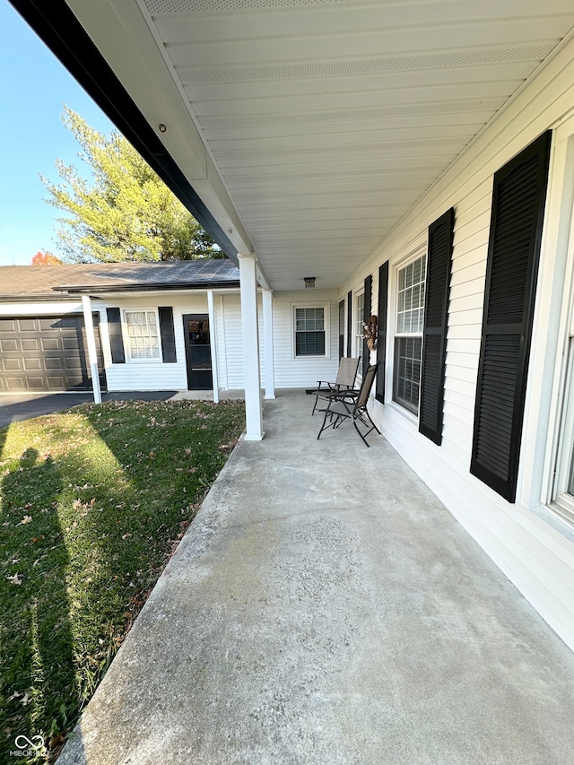 view of patio / terrace featuring a porch