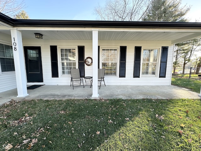 view of patio with covered porch