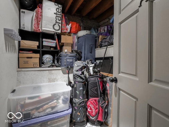 view of storage room