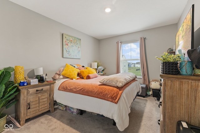 view of carpeted bedroom