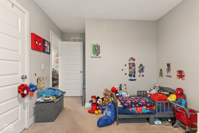 bedroom with carpet floors