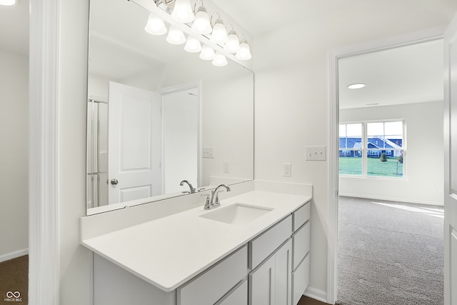 bathroom featuring vanity