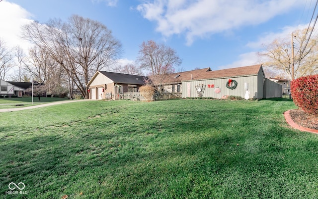 view of front of house with a front lawn