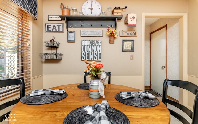 view of dining room