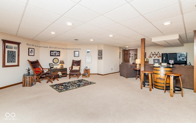 interior space with light carpet