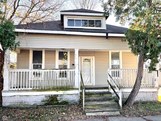 view of front of home with a porch