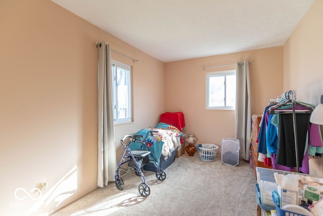 view of carpeted bedroom