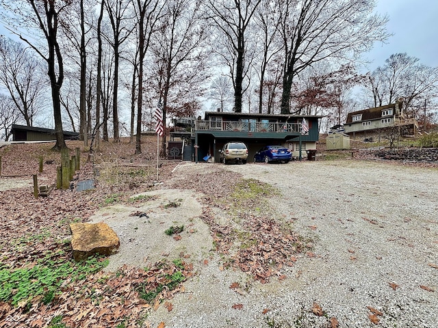 view of yard featuring a deck