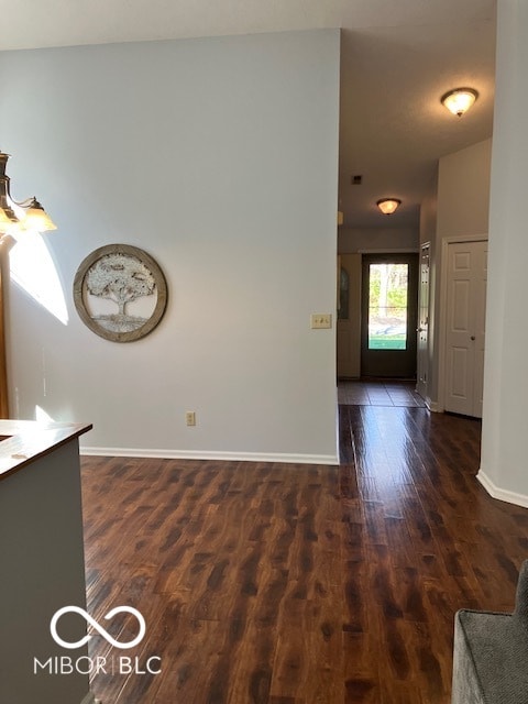 interior space featuring dark hardwood / wood-style flooring