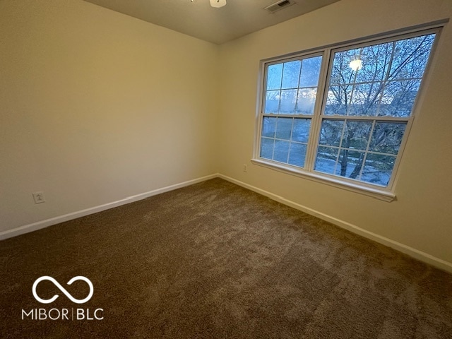 unfurnished room featuring carpet flooring