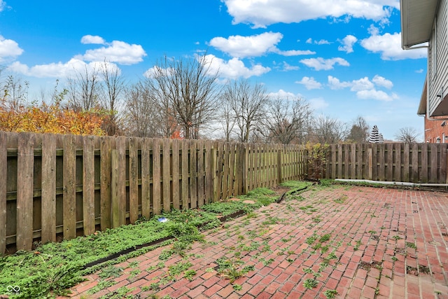 view of yard with a patio area