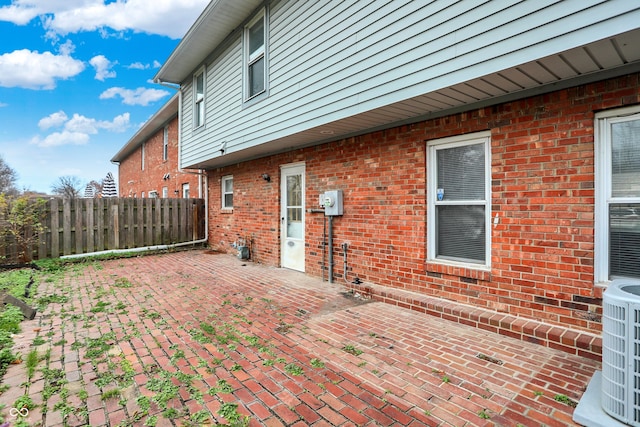 view of patio with central AC