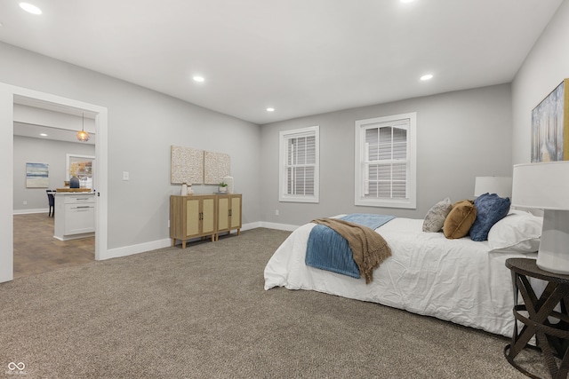 view of carpeted bedroom