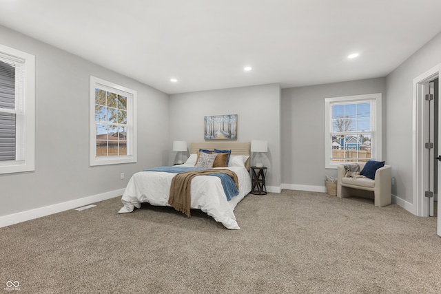 view of carpeted bedroom