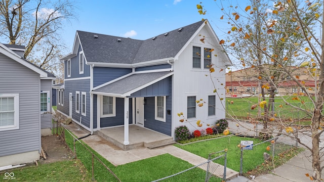 exterior space featuring a front lawn