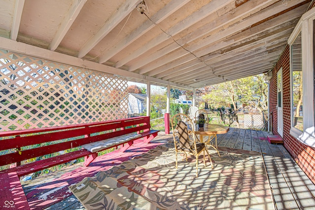 view of wooden deck