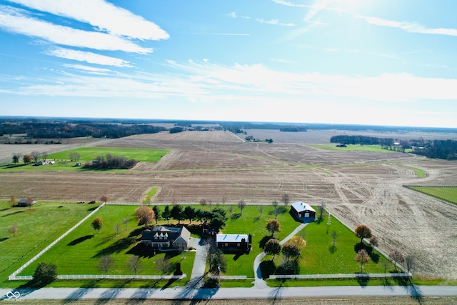 drone / aerial view featuring a rural view