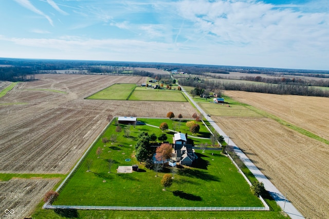 bird's eye view featuring a rural view