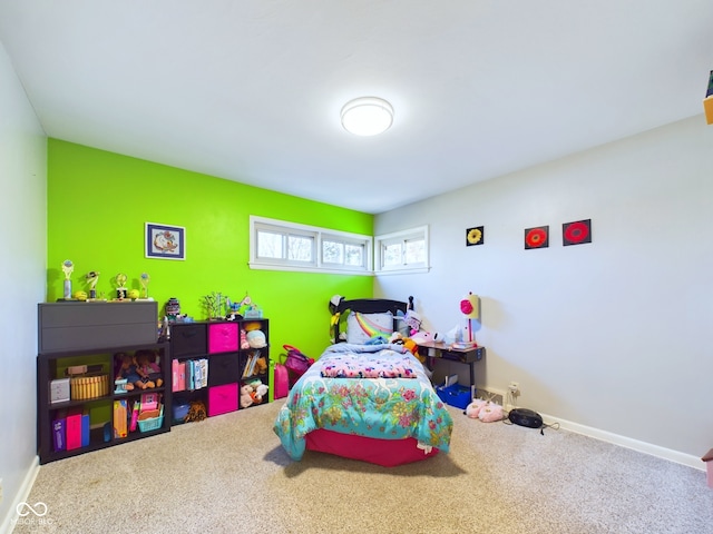 bedroom with carpet floors