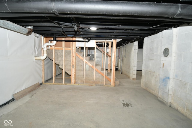 view of basement