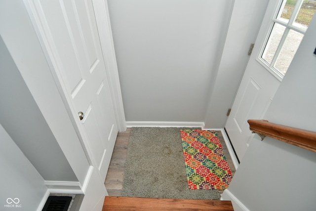 interior space with wood-type flooring