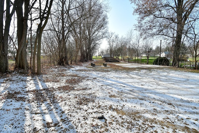 view of snowy yard